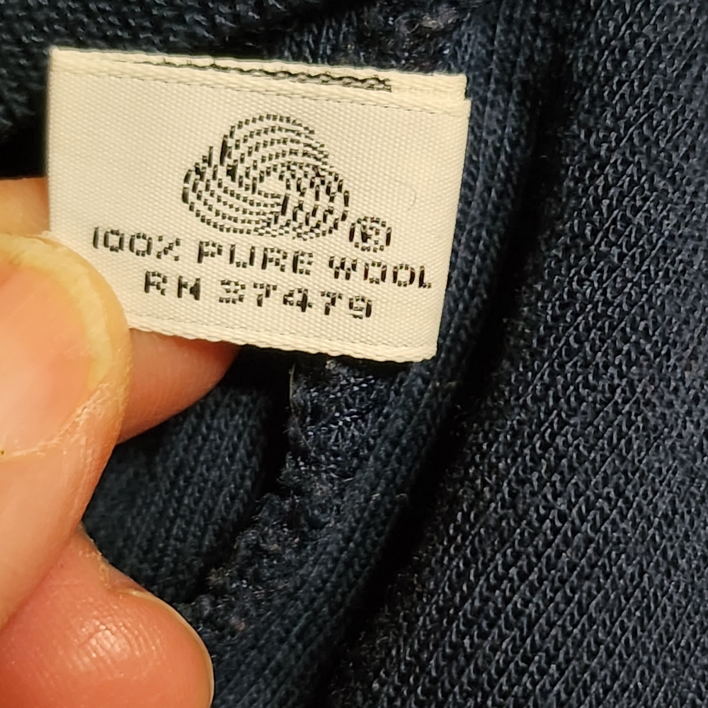 St. Croix Shop Men's Blue 100% Pure Wool Vneck Made in USA Sweatshirt XL E13 - Picture 6 of 7